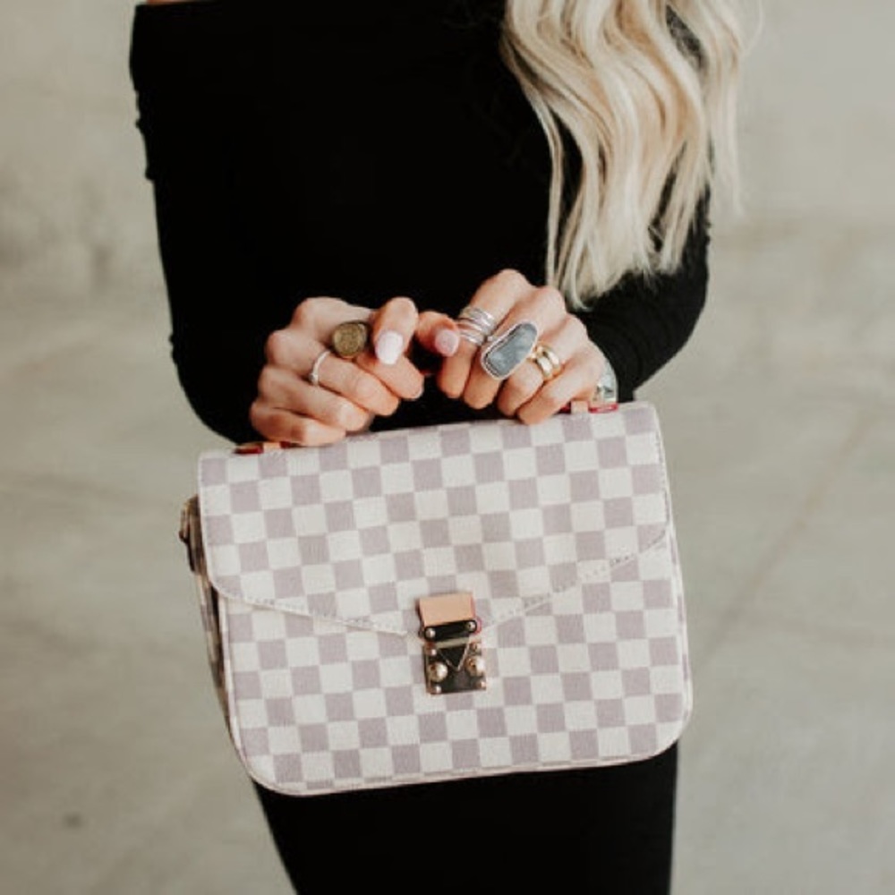 Olivia Checkered Crossbody Bag